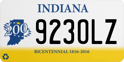 IN license plate 923OLZ