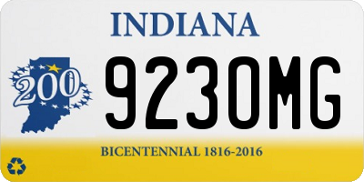 IN license plate 923OMG