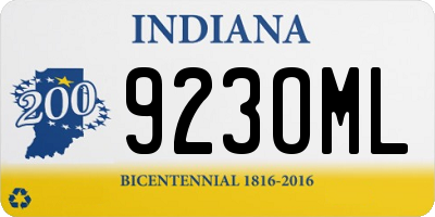 IN license plate 923OML