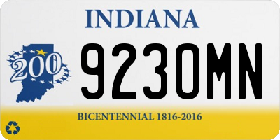 IN license plate 923OMN