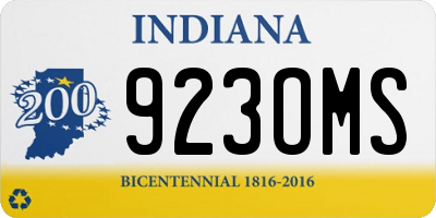 IN license plate 923OMS