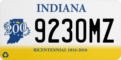 IN license plate 923OMZ