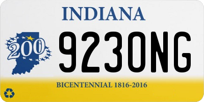 IN license plate 923ONG