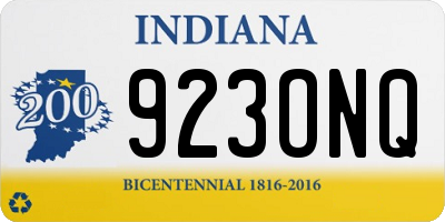 IN license plate 923ONQ