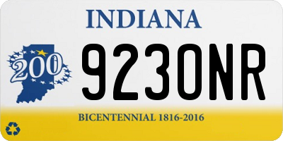 IN license plate 923ONR