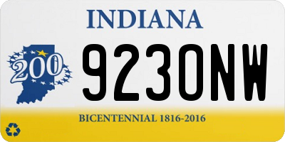 IN license plate 923ONW