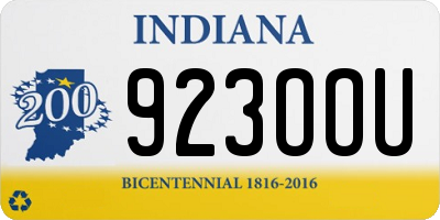 IN license plate 923OOU