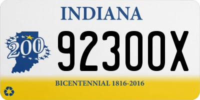 IN license plate 923OOX