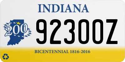 IN license plate 923OOZ