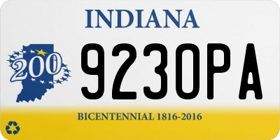 IN license plate 923OPA
