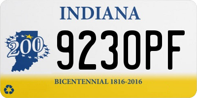 IN license plate 923OPF