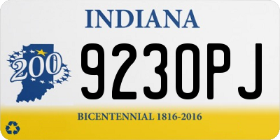 IN license plate 923OPJ