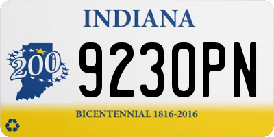 IN license plate 923OPN