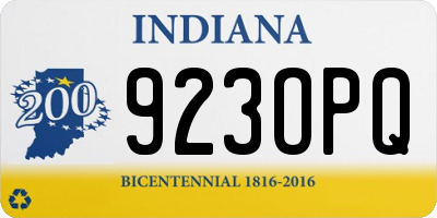 IN license plate 923OPQ