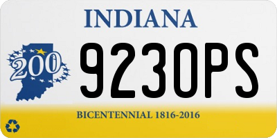 IN license plate 923OPS
