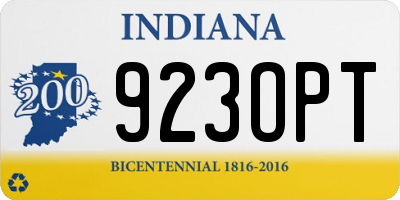 IN license plate 923OPT