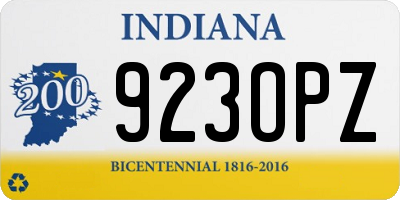 IN license plate 923OPZ