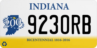 IN license plate 923ORB