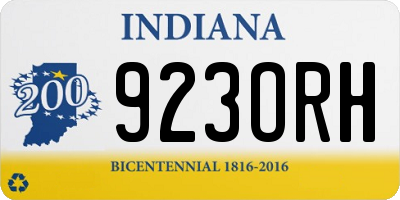 IN license plate 923ORH