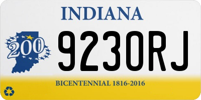 IN license plate 923ORJ