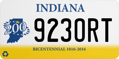 IN license plate 923ORT
