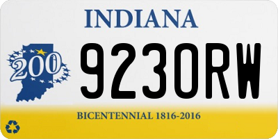 IN license plate 923ORW