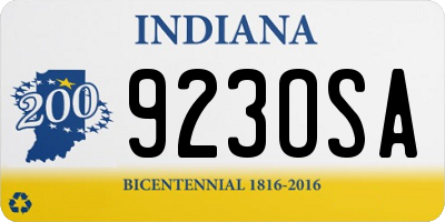 IN license plate 923OSA