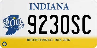 IN license plate 923OSC