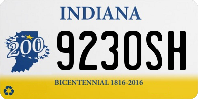 IN license plate 923OSH