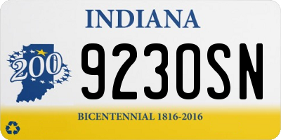 IN license plate 923OSN