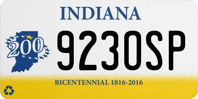 IN license plate 923OSP