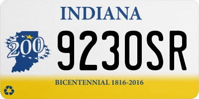 IN license plate 923OSR