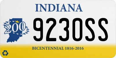 IN license plate 923OSS
