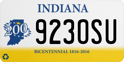 IN license plate 923OSU