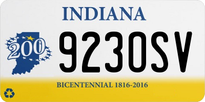 IN license plate 923OSV