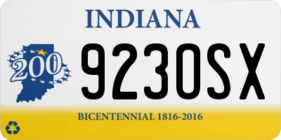 IN license plate 923OSX