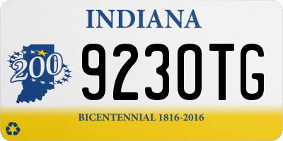IN license plate 923OTG