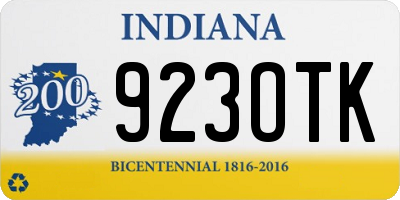 IN license plate 923OTK