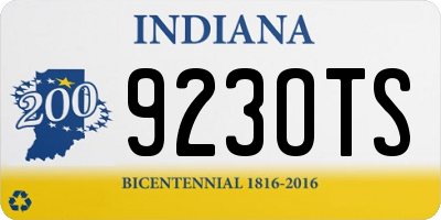 IN license plate 923OTS