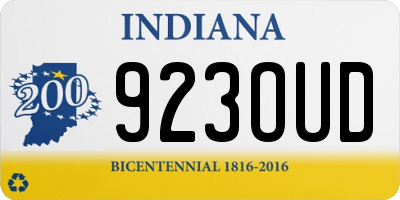 IN license plate 923OUD
