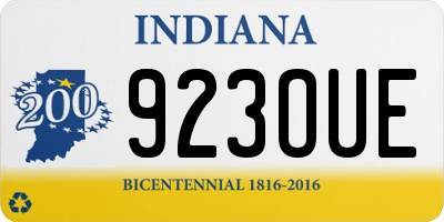 IN license plate 923OUE