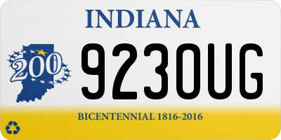IN license plate 923OUG