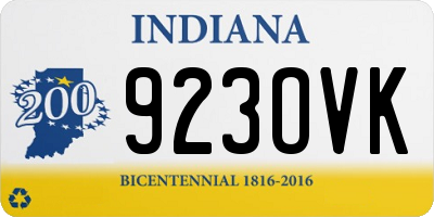 IN license plate 923OVK