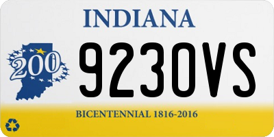 IN license plate 923OVS