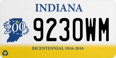 IN license plate 923OWM