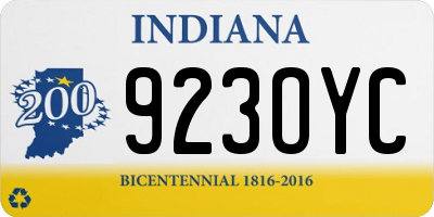 IN license plate 923OYC