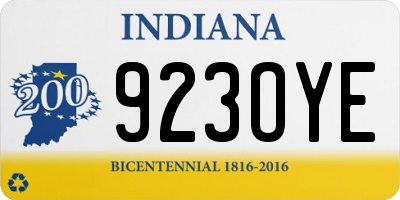 IN license plate 923OYE