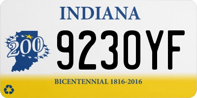 IN license plate 923OYF