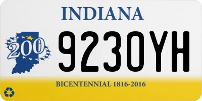IN license plate 923OYH