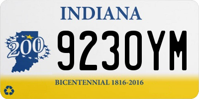 IN license plate 923OYM